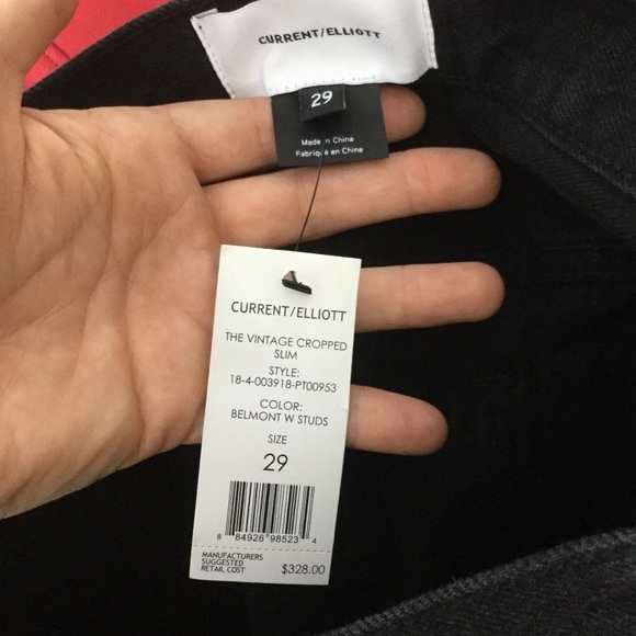 Current/Elliot Vintage Cropped Slim Belmont NWT 29 - Picture 4 of 8